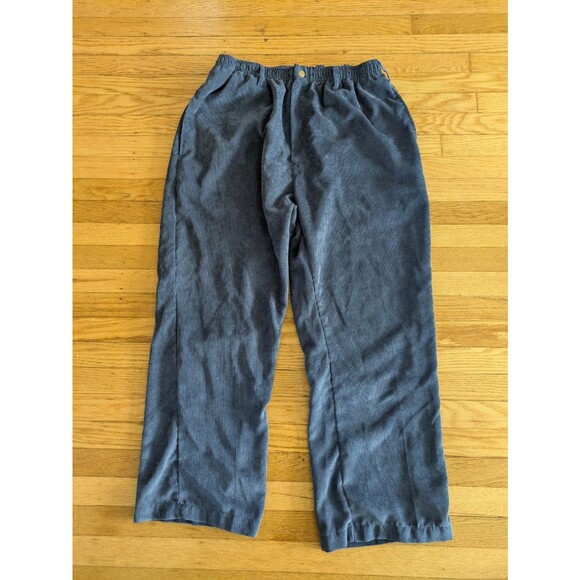 Haband Casual Joe Men's Blue Corduroy Pants Elastic Waist Relaxed Fit Size 40 S - Picture 3 of 4